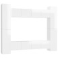 vidaXL Set de muebles de salón 8 pzas madera ingeniería blanco brillo vidaXL Set de muebles de salón 8 pzas madera ingeniería blanco brillo