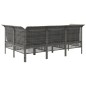 vidaXL Set de muebles de jardín 4 pzas y cojines ratán sintético gris vidaXL Set de muebles de jardín 4 pzas y cojines ratán sintético gris