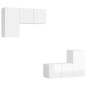 vidaXL Set de muebles de salón 4 pzas madera ingeniería blanco brillo vidaXL Set de muebles de salón 4 pzas madera ingeniería blanco brillo