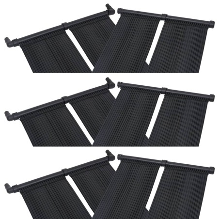 vidaXL Panel calentador solar para piscinas 6 unidades 80x310 cm