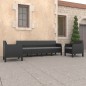 vidaXL Set de muebles jardín 3 piezas cojines PP ratán gris antracita vidaXL Set de muebles jardín 3 piezas cojines PP ratán gris antracita