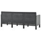 vidaXL Set de muebles de jardín 2 pzas cojines PP ratán gris antracita vidaXL Set de muebles de jardín 2 pzas cojines PP ratán gris antracita