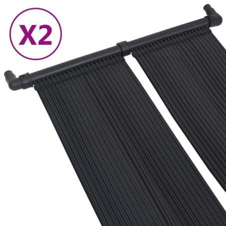 vidaXL Panel calentador solar para piscinas 2 unidades 80x310 cm