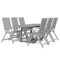 vidaXL Juego de comedor de jardín 7 piezas madera maciza de acacia vidaXL Juego de comedor de jardín 7 piezas madera maciza de acacia