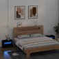 vidaXL Mesitas de noche con luces LED 2 uds negro 60x35x40 cm vidaXL Mesitas de noche con luces LED 2 uds negro 60x35x40 cm