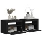 vidaXL Mesitas de noche con luces LED 2 uds negro 60x35x40 cm vidaXL Mesitas de noche con luces LED 2 uds negro 60x35x40 cm