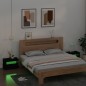 vidaXL Mesitas de noche con luces LED 2 uds negro 60x35x40 cm vidaXL Mesitas de noche con luces LED 2 uds negro 60x35x40 cm