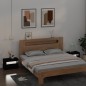 vidaXL Mesitas de noche con luces LED 2 uds negro 60x35x40 cm vidaXL Mesitas de noche con luces LED 2 uds negro 60x35x40 cm
