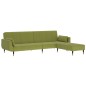 vidaXL Sofá cama 2 plazas reposapiés 2 cojines terciopelo verde claro vidaXL Sofá cama 2 plazas reposapiés 2 cojines terciopelo verde claro