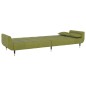 vidaXL Sofá cama 2 plazas reposapiés 2 cojines terciopelo verde claro vidaXL Sofá cama 2 plazas reposapiés 2 cojines terciopelo verde claro
