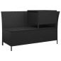 vidaXL Set de muebles de jardín 3 pzas y cojines ratán sintético negro