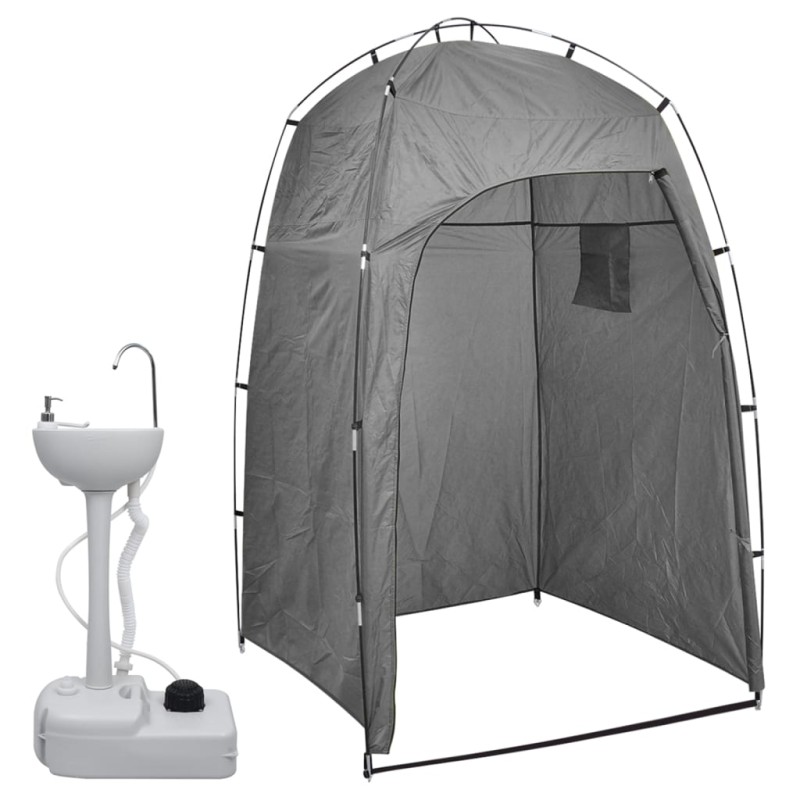 vidaXL Lavabo portátil para camping con tienda de campaña 20 L vidaXL Lavabo portátil para camping con tienda de campaña 20 L