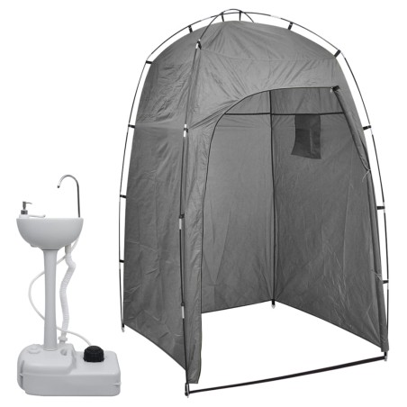 vidaXL Lavabo portátil para camping con tienda de campaña 20 L