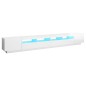 vidaXL Mueble para TV con luces LED blanco brillante 300x35x40 cm