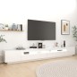 vidaXL Mueble para TV con luces LED blanco brillante 300x35x40 cm
