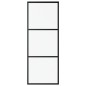 vidaXL Puerta corredera con herrajes ESG vidrio y aluminio 76x205 cm vidaXL Puerta corredera con herrajes ESG vidrio y aluminio 76x205 cm
