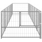 vidaXL Perrera plateada 6 m² acero