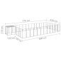 vidaXL Perrera plateada 22,99 m² acero  
