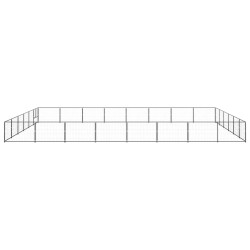 vidaXL Perrera acero 48 m² negra