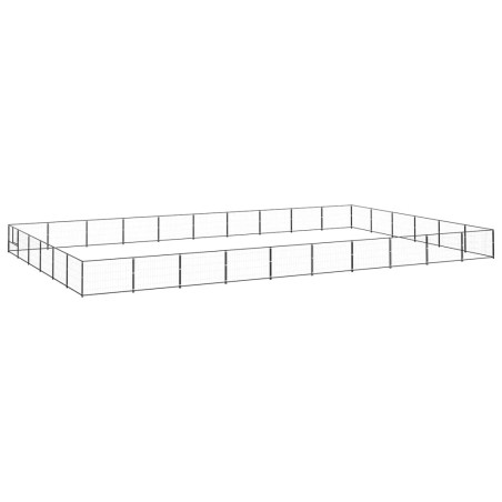 vidaXL Perrera acero 60 m² negra
