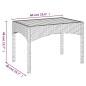 vidaXL Sillas reclinables jardín 2 uds con mesa ratán sintético gris 
