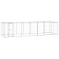vidaXL Perrera de exterior de acero galvanizado con techo 16,94 m² vidaXL Perrera de exterior de acero galvanizado con techo 16,94 m²