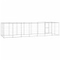 vidaXL Perrera de exterior de acero galvanizado con techo 16,94 m² vidaXL Perrera de exterior de acero galvanizado con techo 16,94 m²