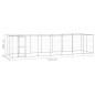 vidaXL Perrera de exterior de acero galvanizado con techo 16,94 m² vidaXL Perrera de exterior de acero galvanizado con techo 16,94 m²
