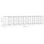 vidaXL Perrera de exterior de acero galvanizado con techo 19,36 m²