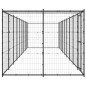 vidaXL Perrera de exterior de acero con techo 21,78 m²
