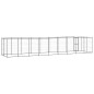 vidaXL Perrera de exterior de acero con techo 21,78 m²