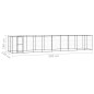 vidaXL Perrera de exterior de acero con techo 21,78 m²