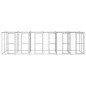 vidaXL Perrera de exterior de acero galvanizado con techo 14,52 m²