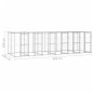 vidaXL Perrera de exterior de acero galvanizado con techo 14,52 m²