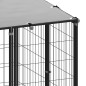 vidaXL Perrera negra 20,57 m² acero  