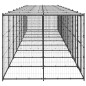 vidaXL Perrera de exterior de acero con techo 21,78 m²