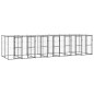 vidaXL Perrera de exterior de acero con techo 16,94 m² vidaXL Perrera de exterior de acero con techo 16,94 m²