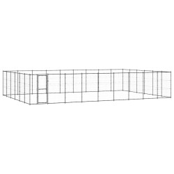 vidaXL Perrera de exterior de acero 65,34 m²
