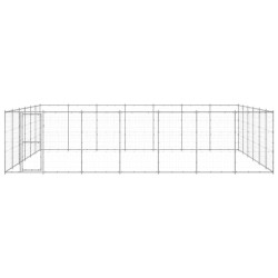vidaXL Perrera de exterior de acero galvanizado 50,82 m²