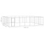 vidaXL Perrera de exterior de acero galvanizado 50,82 m²