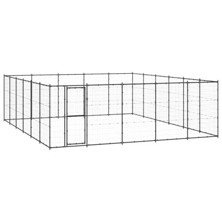 vidaXL Perrera de exterior de acero 36,3 m²
