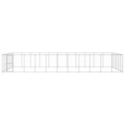 vidaXL Perrera de exterior de acero galvanizado 79,86 m²