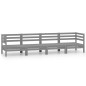 vidaXL Juego de muebles de jardín 4 piezas madera maciza de pino gris vidaXL Juego de muebles de jardín 4 piezas madera maciza de pino gris