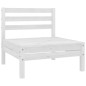 vidaXL Juego de muebles de jardín 5 pzas madera maciza de pino blanco vidaXL Juego de muebles de jardín 5 pzas madera maciza de pino blanco