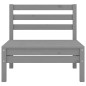 vidaXL Juego de muebles de jardín 6 piezas madera maciza de pino gris vidaXL Juego de muebles de jardín 6 piezas madera maciza de pino gris