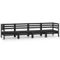vidaXL Juego de muebles de jardín 4 pzas madera de pino maciza negro vidaXL Juego de muebles de jardín 4 pzas madera de pino maciza negro