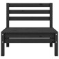 vidaXL Juego de muebles de jardín 4 pzas madera de pino maciza negro vidaXL Juego de muebles de jardín 4 pzas madera de pino maciza negro