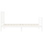 vidaXL Estructura de cama con cabecero madera maciza blanco 100x200 cm vidaXL Estructura de cama con cabecero madera maciza blanco 100x200 cm