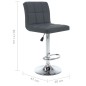 vidaXL Taburetes de cocina 2 unidades cuero sintético gris vidaXL Taburetes de cocina 2 unidades cuero sintético gris
