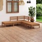vidaXL Juego muebles de jardín 5 pzas madera maciza pino marrón miel